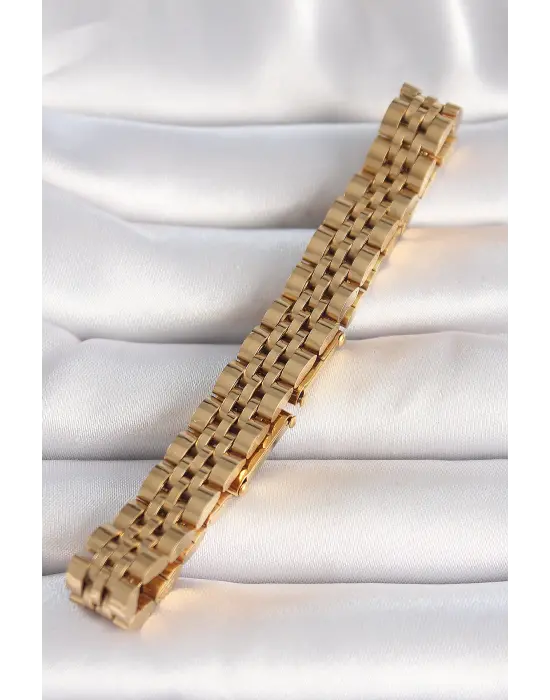 316L Çelik Gold Renk Zincir Model Erkek Bileklik