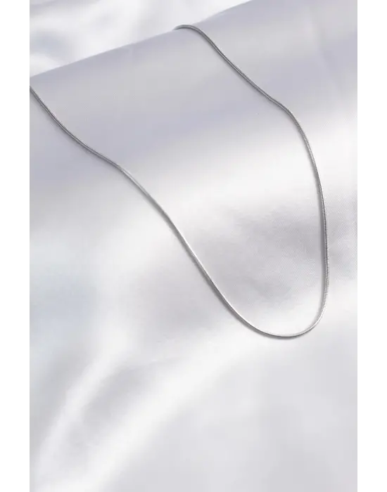 316L Çelik Gümüş Renk 60 cm Yılan Model Kadın Kolye