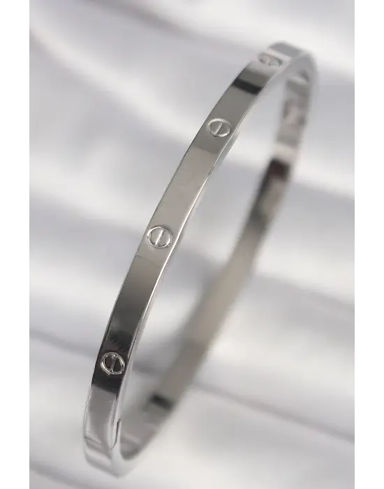 316L Çelik Gümüş Renk Cartier Model Kadın Bileklik