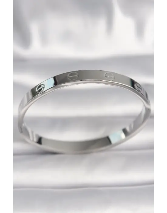 316L Çelik Gümüş Renk Cartier Model Kadın Bilezik