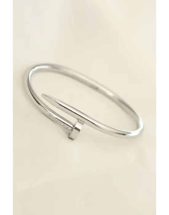 316L Çelik Gümüş Renk Çivi Model Bileklik