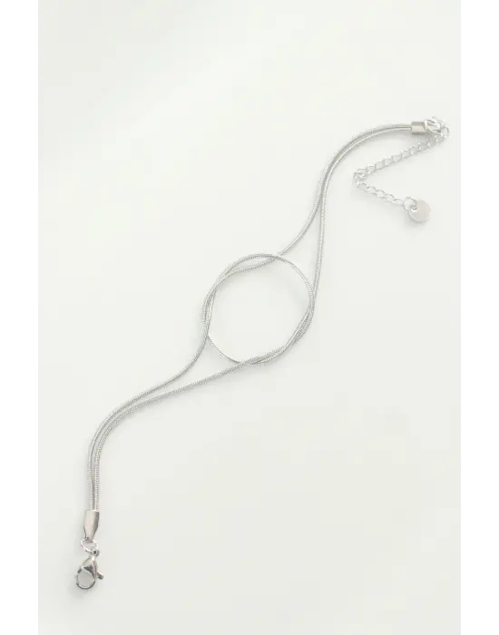 316L Çelik Gümüş Renk Düğüm Model Bileklik