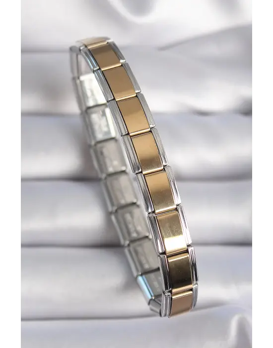 316L Çelik Gümüş Renk Gold Nomination Charm Bileklik