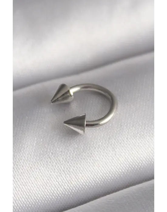 316L Çelik Gümüş Renk Halka Çivi Model Kadın Piercing