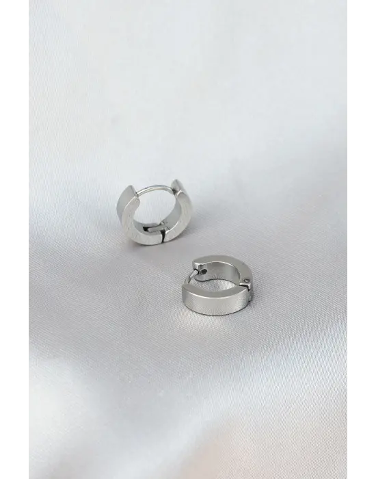   Gümüş Halka Model  Erkek Küpe