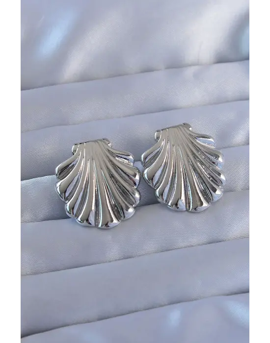   Gümüş İstiridye Model Küpe