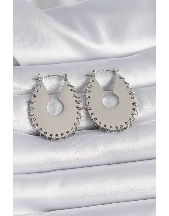   Gümüş Çelik Küpe