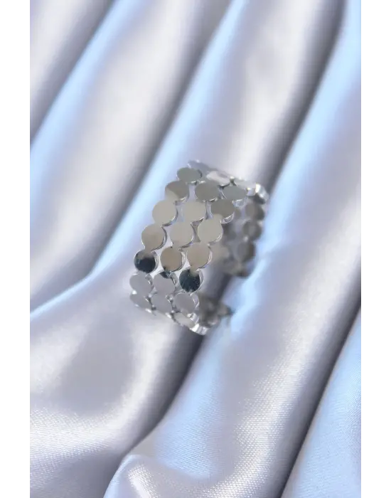 316L Çelik Gümüş Çelik Yüzük