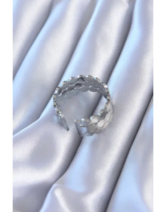 316L Çelik Gümüş Çelik Yüzük