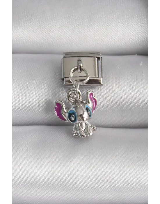 316L Çelik Gümüş Renk Kedi Model Nomination Charm