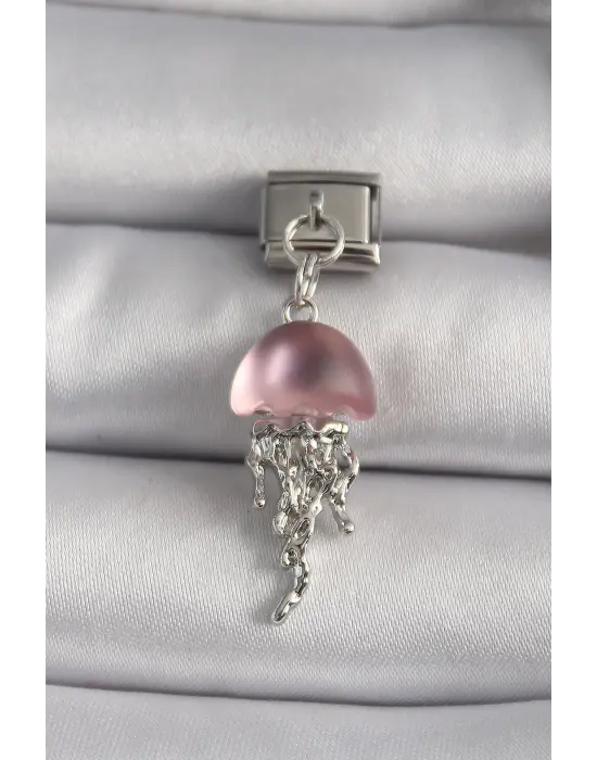 316L Çelik Gümüş Renk Sallantı Deniz Anası Model Nomination Charm