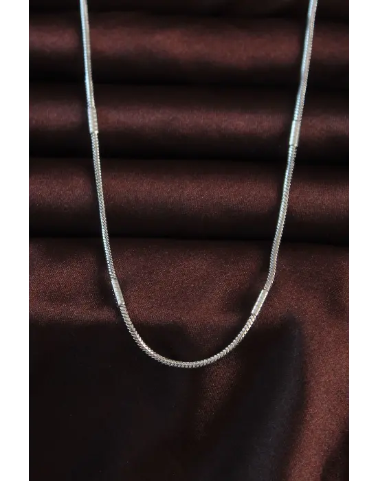 316L Çelik Gümüş Renk Spiga Zincir Kolye