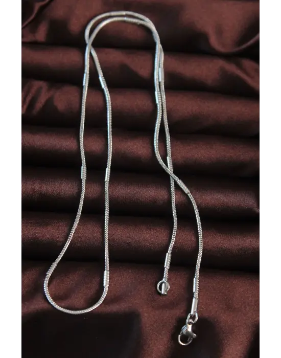 316L Çelik Gümüş Renk Spiga Zincir Kolye