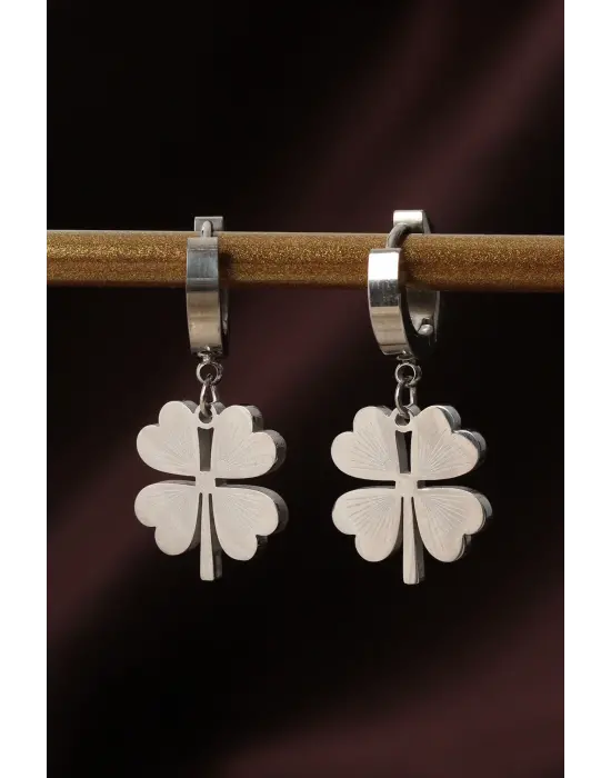   Gümüş Yonca Küpe