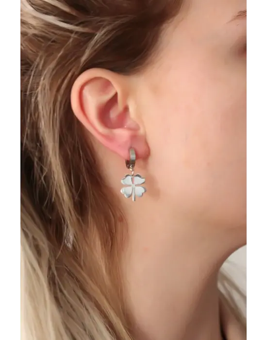   Gümüş Yonca Küpe