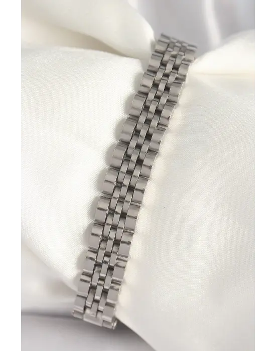 316L Çelik Gümüş Renk Zincir Model Erkek Bileklik