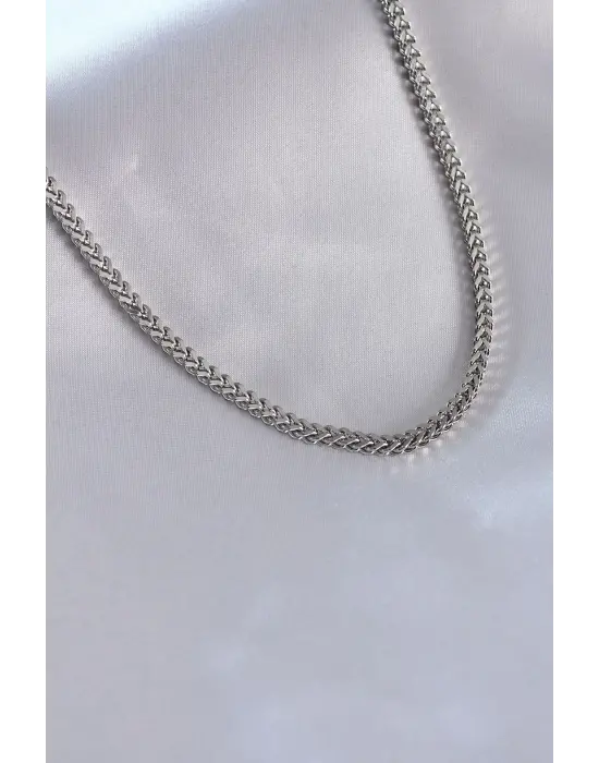 316L Çelik Gümüş Renk Zincir Model Erkek Kolye