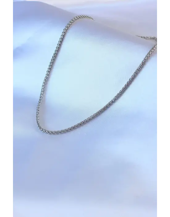 316L Çelik Gümüş Renk Zincir Model Erkek Kolye