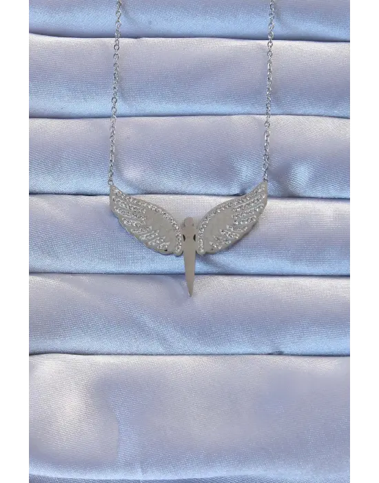  Gümüş  Zirkon Taşlı Mikail Çelik Kolye