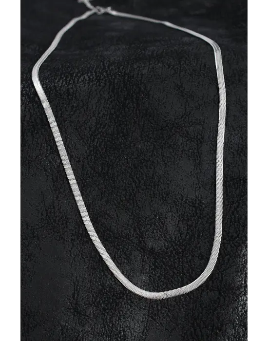 316L Çelik Klasik İtalyan Zincir Model Gümüş Renk Erkek Kolye