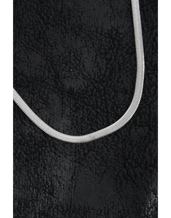 316L Çelik Klasik İtalyan Zincir Model Gümüş Renk Erkek Kolye