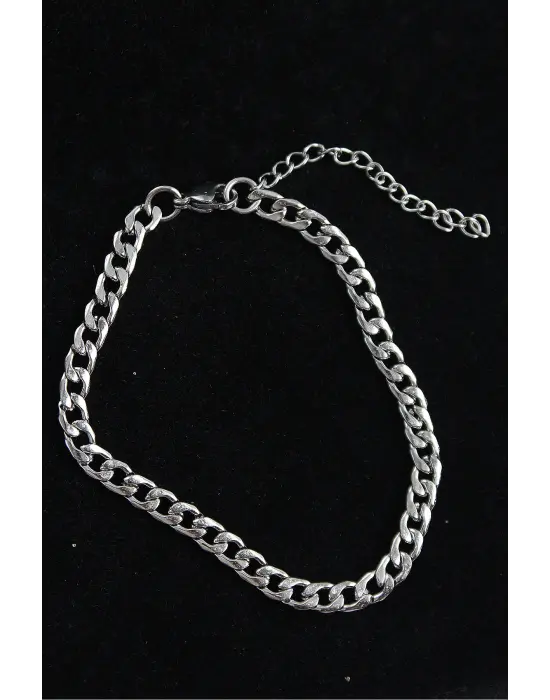 316L Çelik Klasik Model Gümüş Renk Erkek Bileklik