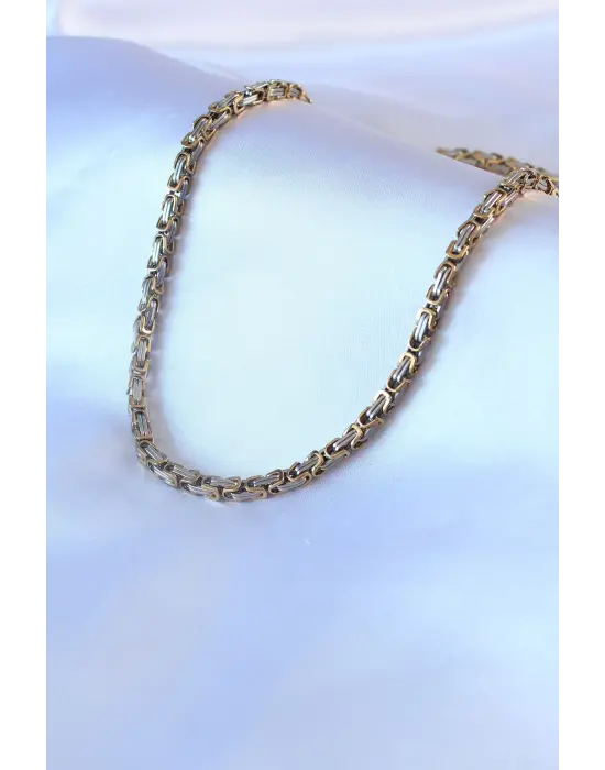 316L Çelik Mix Renk Kral Zincir Model Erkek Kolye