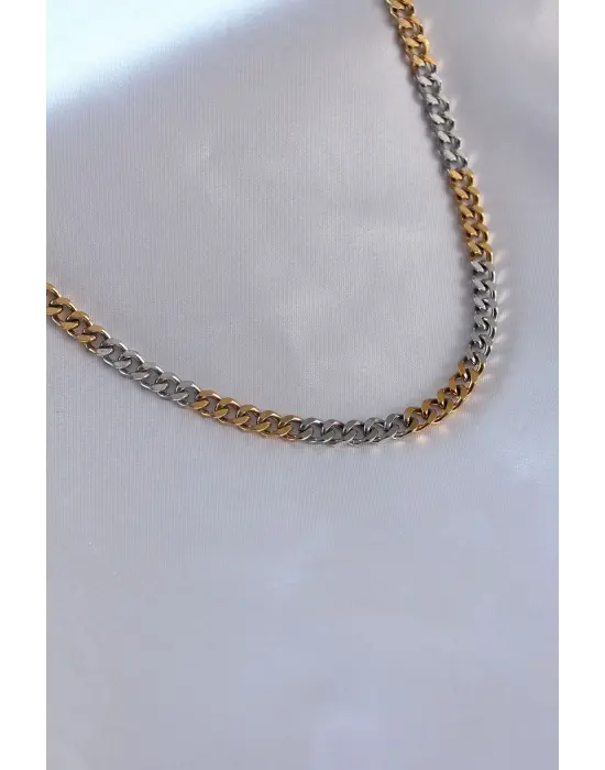 316L Çelik Mix Renk Zincir Model Erkek Kolye