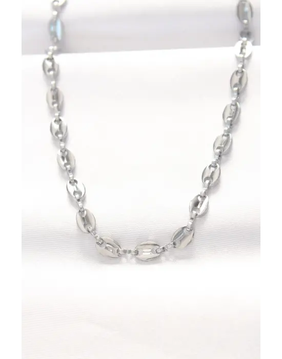  Silver  Gemici Zincir Çelik Kolye