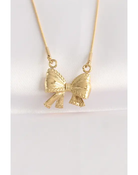  Zincir Altın  Fiyonk Çelik Kolye