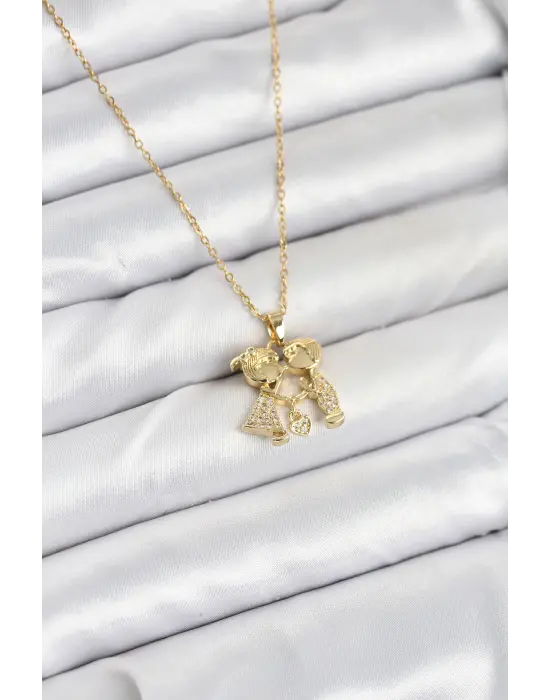 316L Çelik Zincir Gold Renk Erkek Kız Model Kadın Kolye