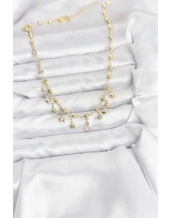 316L Çelik Zincir Gold Renk Kolye