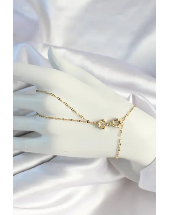 316L Çelik Zincirli Gold Renk Yıldız Şahmeran