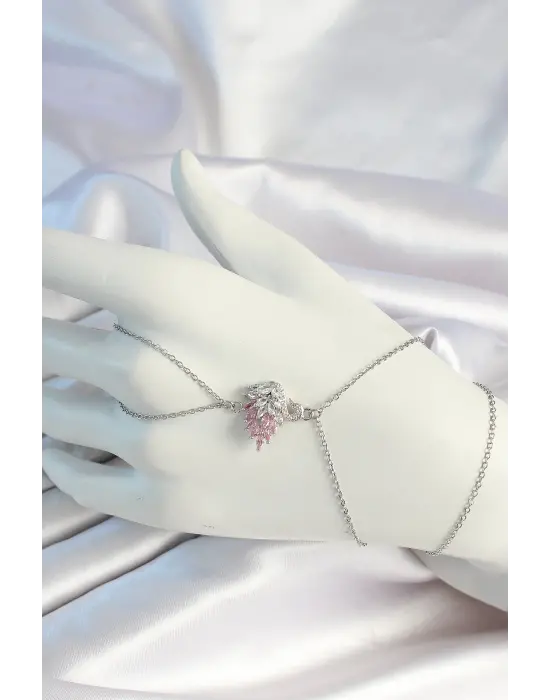 316L Çelik Zincirli Gümüş Zirkon Taşlı Kuğu Şahmeran