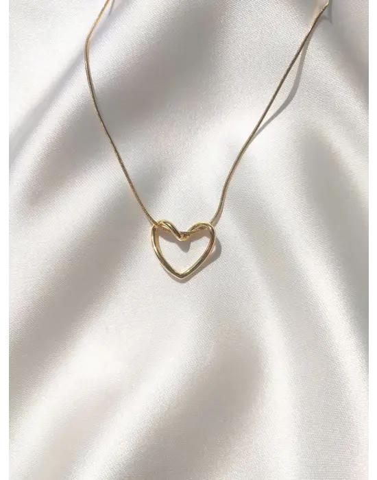 Gold Kalpli Kolye Sarmal İç İçe Geçmeli