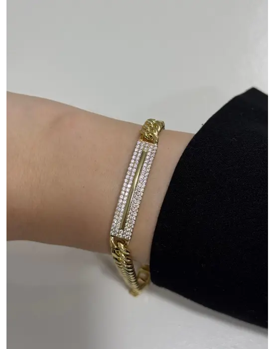 14K Rose Altın Kaplama Bileklik