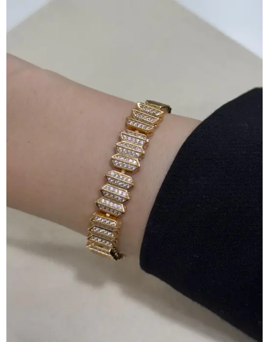 14K Rose Renk Altın Kaplama Bileklik