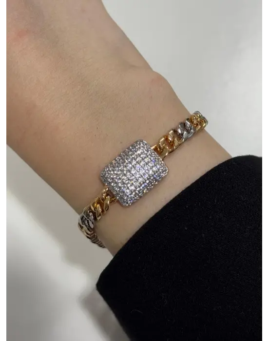 18K Büyük Taşlı Gurmet Kadın Bilekliği