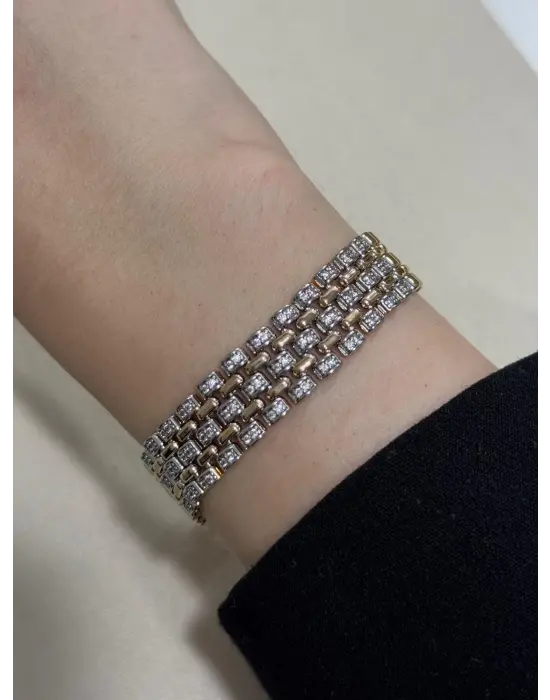 14K Kaplama Xuping Rose Gurmet Bileklik