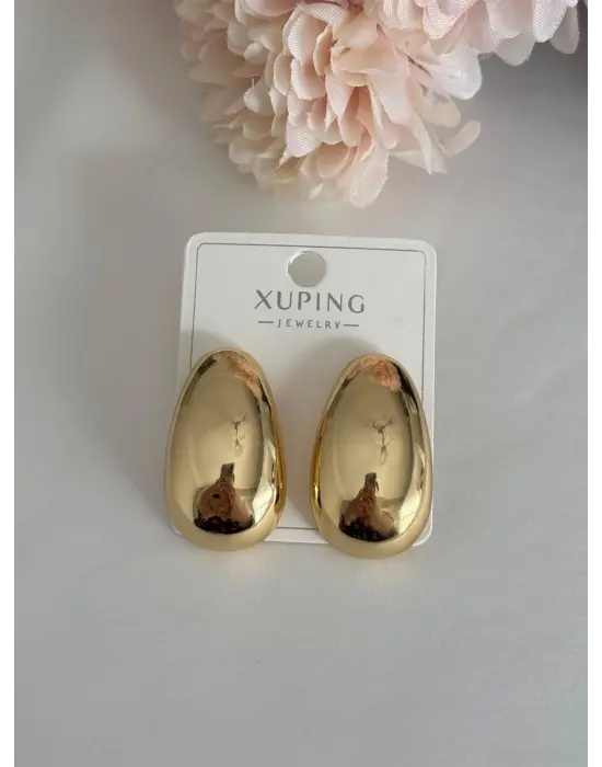 Sarı Damla Bottega Çelik Küpe