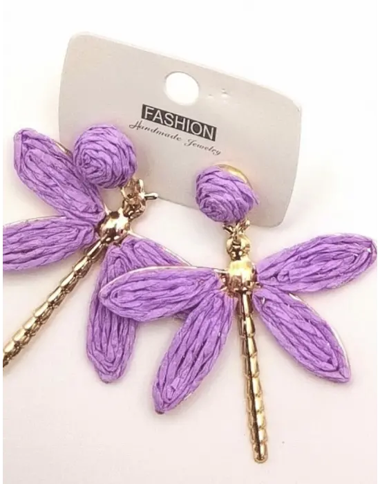 Lila Gold Yusufcuk Hasır Küpe