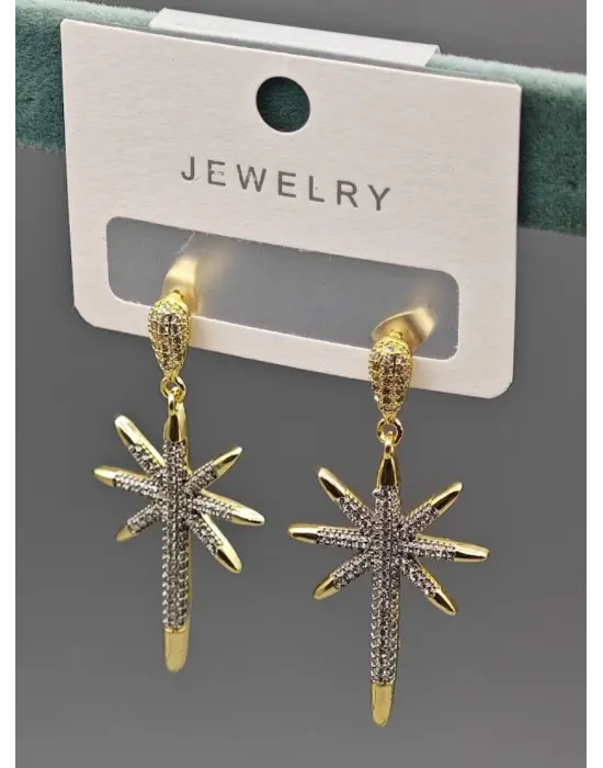 Taşlı Kuzey Yıldızı Küpe