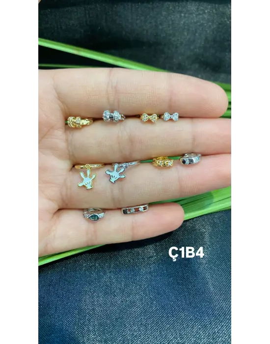 Halka Model Çelik Helix Piercingler 2 (El, Fiyonk, Gümüş) Motif