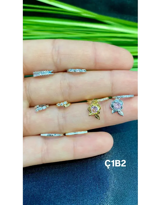 Altın Helix Piercing 5 (Pembe, Yıldız, Kalp, Su Yolu)