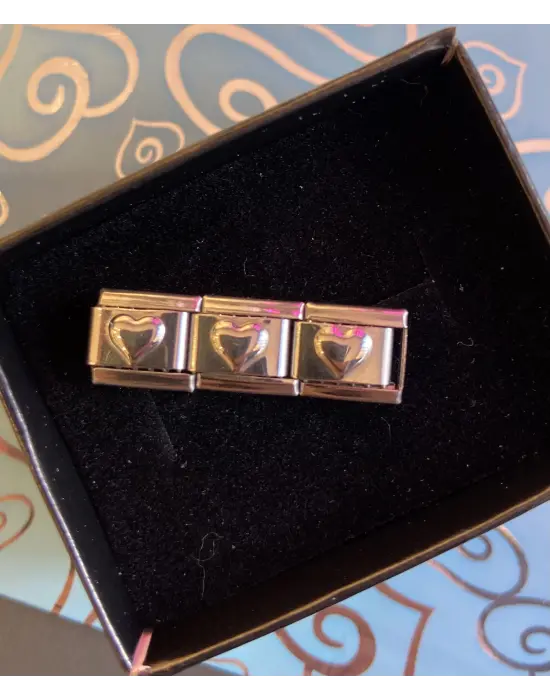 Kalp Motifli Taşsız Nomination Charmı