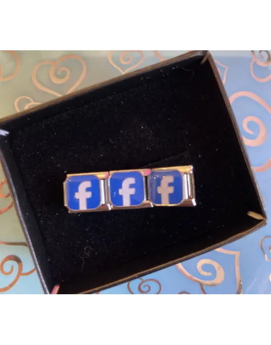 Sosyal Medya Facebook Logolu Charm Bileklik