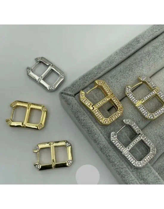 Serenay Sarıkaya Küpesi 8 Sonsuz İşareti Gold + Gümüş