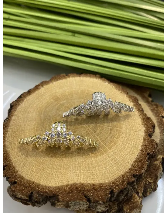 Taşlı Prenses Model Sıkıştırmalı Earcuff Kıkırdak Küpe