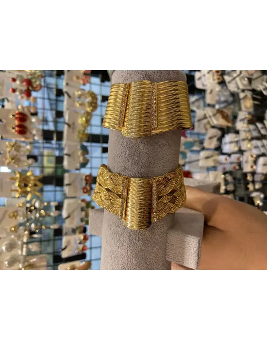 Çelik Trabzon Kelepçe Bilekliği Seti