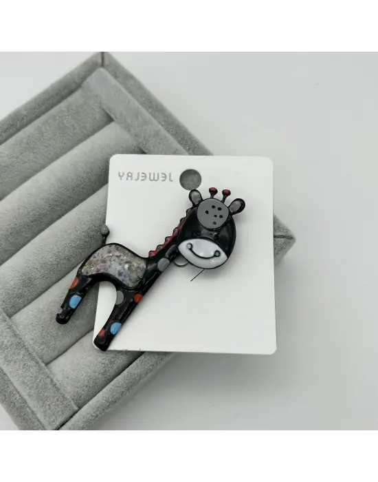 Zebra - At Hayvanlı Kadın Broş Modeli